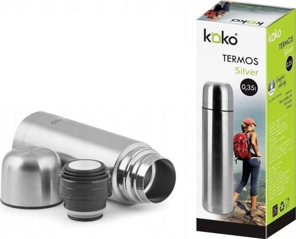 KOKO termokanne tur KO-6408 0,35 l sølv