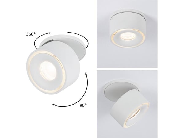 Paulmann Spircle, Pinta-asennettavat spottivalot, 1 lamppu(a), 8 W, 3000 K, 530 lm, Valkoinen