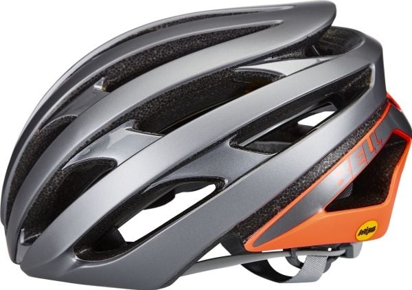 Bell Stratus Integrated MIPS sykkelhjelm matt glans grå/rød IR str. S (52–56 cm)