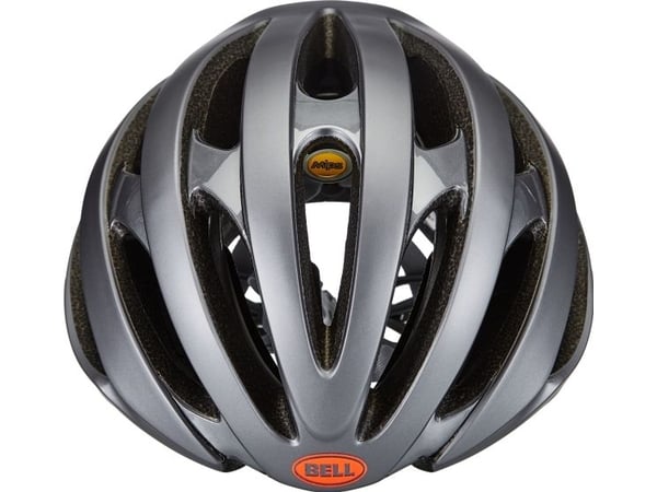 Bell Stratus Integrated MIPS sykkelhjelm matt glans grå/rød IR str. S (52–56 cm)