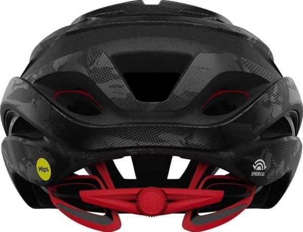Giro sykkelhjelm HELIOS SPHERICAL MIPS matt sort/rød str. L (59-63 cm) (NY)