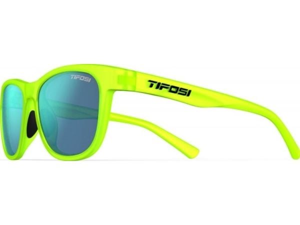 TIFOSI Swank Satin Electric Green Glasses (1 Smoke Bright Blue glass 11,2 % lystransmisjon)