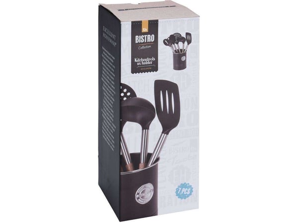 Excellent Houseware köksredskapssats med ställ - 7 delar