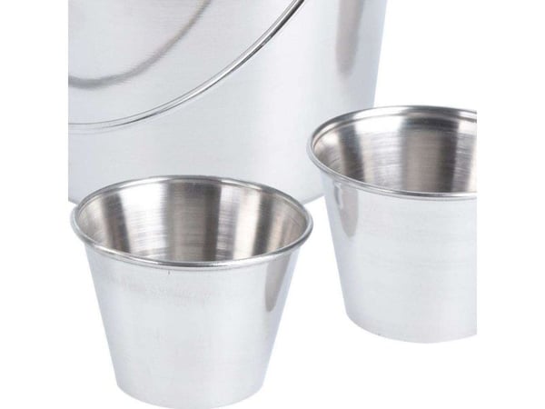 Utmerket husholdningsbøtte for FRIES forretter snacks + 2x boller for sauser dips