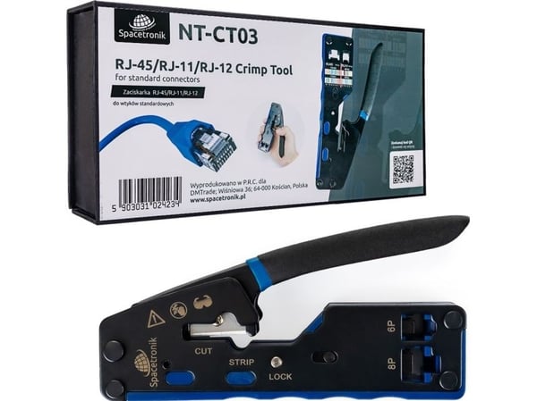 Spacetronik RJ45/RJ12/RJ11 crimper (NT-CT03)
