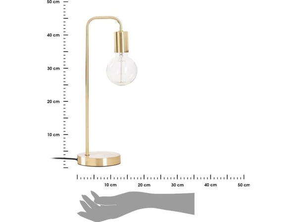 Atmosphera-lampe KELI stalins lampe i metall, gull, 46 cm