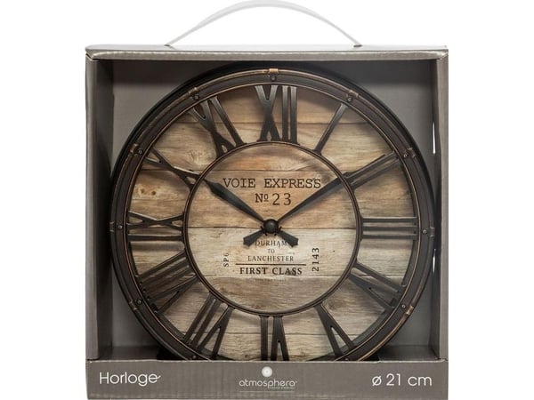 Atmosphera brun veggklokke vintage 21 cm
