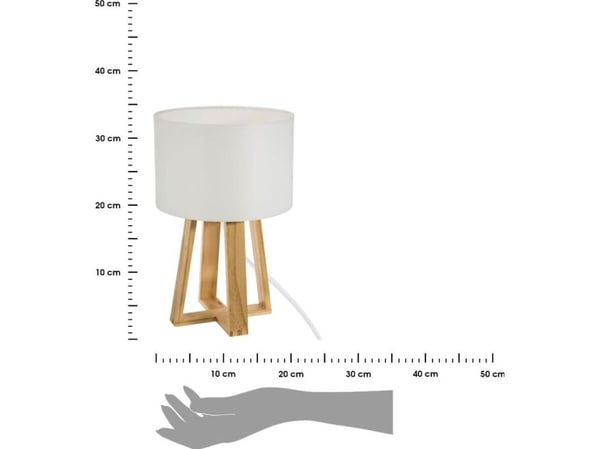 Atmosphera vegglampe i tre, H34,5 cm, sourcing