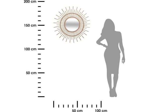 Atmosphera Wicker Sun väggspegel