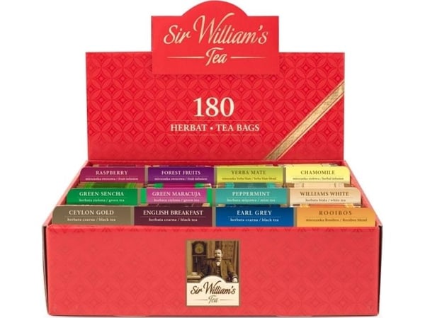 Sir Williams te-presentkort med te Sir William's Tea 180 stk