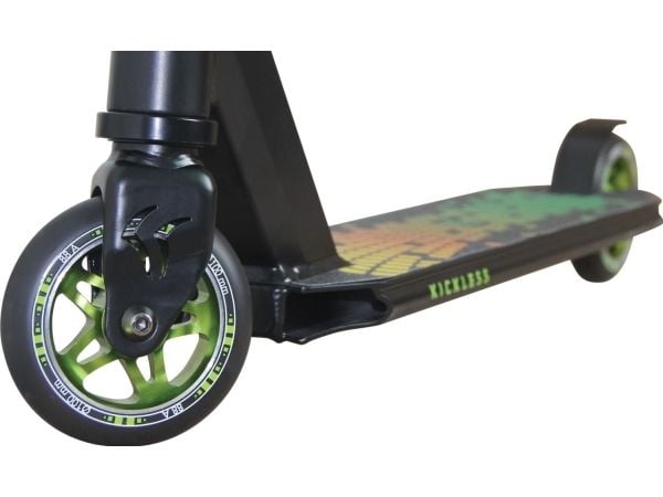 SCHILDKRÖT stunt-sparkesykkel kickless trehjuling stort aluminiumdekk (500 x 100 mm), robust Y-styre (510432)