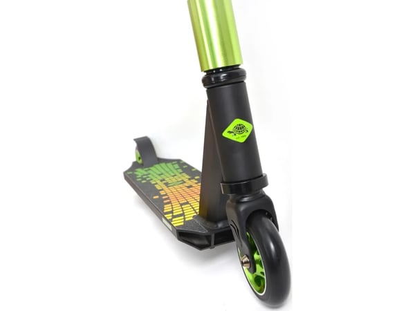 SCHILDKRÖT trehjulig stuntscooter kickless med stort aluminiumdäck (500 x 100 mm), robust Y-styre (510432)