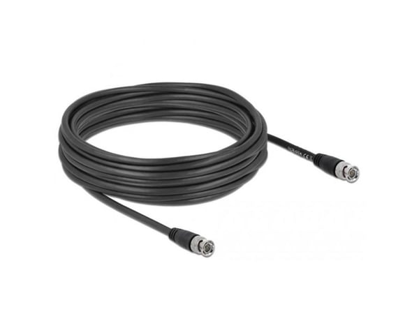 Delock - Videokabel - BNC hann til BNC hann - 10 m - koaksial - svart