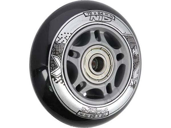 Nils Extreme PU 72x24 82A svart N (4 szt.) + ABEC-9 (8 szt.) NILS EXTREME