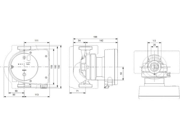 Grundfos pumpe CO MAGNA1 25-80 (99221213)
