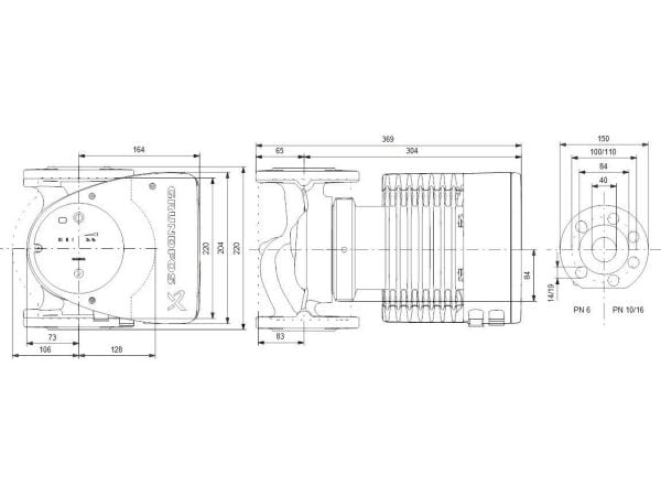 Grundfos pumpe CO MAGNA1 40-80F (99221303)