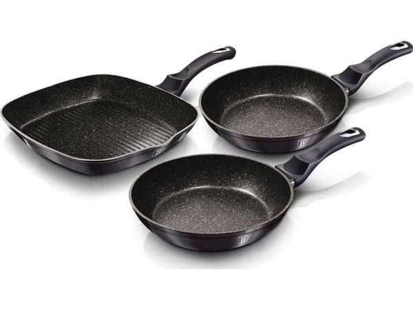 Berlinger Haus stekepanne Carbon Pro 28 cm, sett med 3 stk