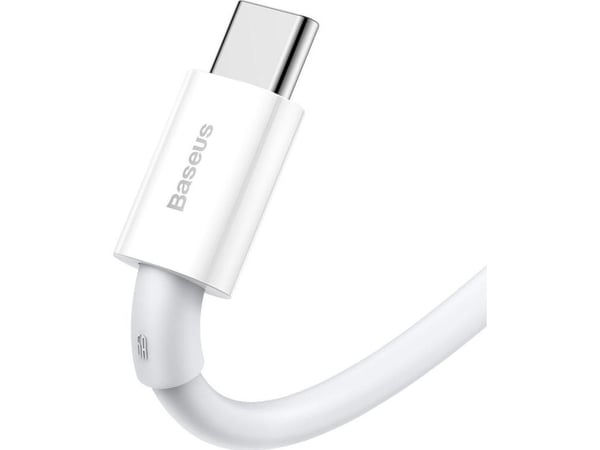 Baseus CATYS-02, 1 m, USB C, USB A, 0,48 Gbit/s, Valkoinen