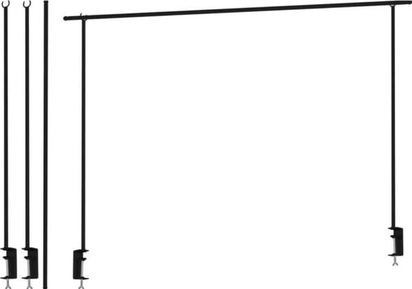 Mondex Bordbelysningsramme i sort metall, 135-250 cm