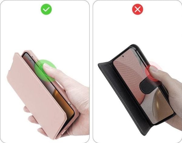 DUX DUCIS Skin X bokhylle-deksel til Samsung Galaxy A72 4G - Rosa