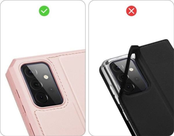 DUX DUCIS Skin X bokhylle-deksel til Samsung Galaxy A72 4G - Rosa