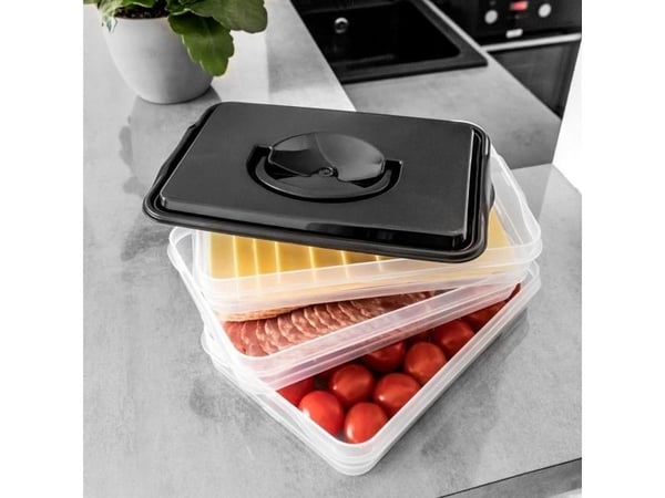 Vilde 3-level organizer container for cold cuts and cheese for the fridge