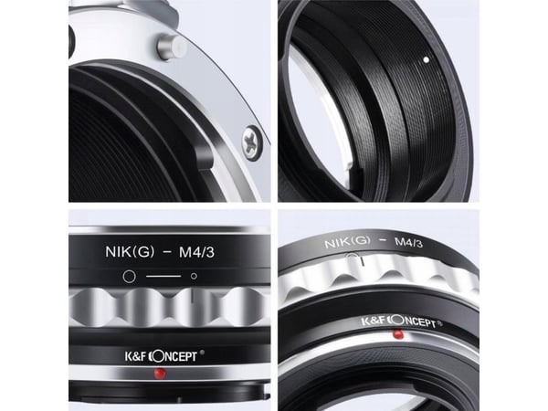 K&F-adapter Olympus/Panasonic Micro 4/3 M4/3 til Nikon G F Ai Ai-s D Af Af-s / Kf06.077