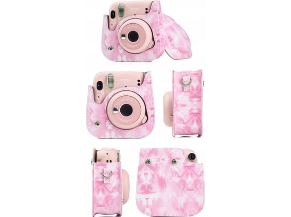 LoveInstant etui til Fujifilm Instax Mini 11 akvarell – rosa utvisking