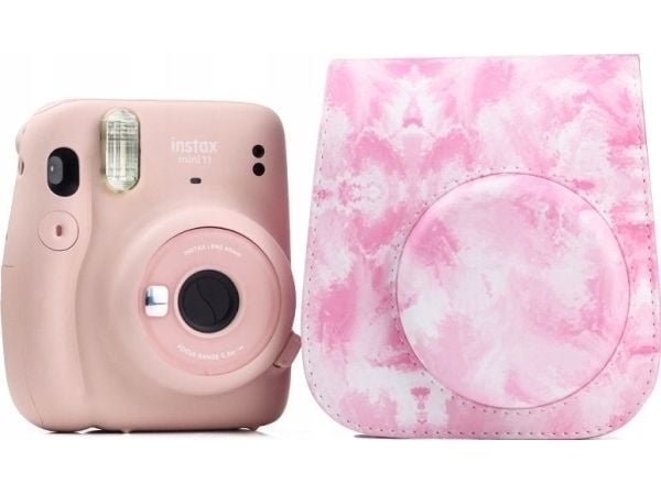 LoveInstant etui til Fujifilm Instax Mini 11 akvarell – rosa utvisking