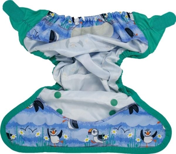 Close Caboo omslag, flergangsbleie med borrelås Blue Puffin 3–16 kg – 1 stk