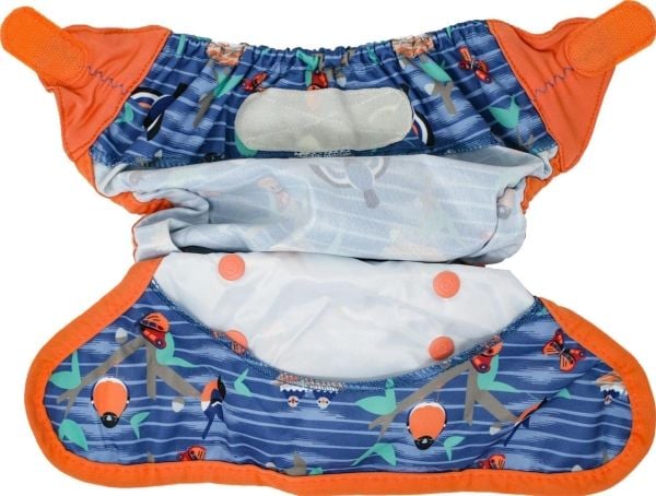 Close Caboo vaskbar bleie med borrelås Twilight Garden 3-16 kg, 1 stk