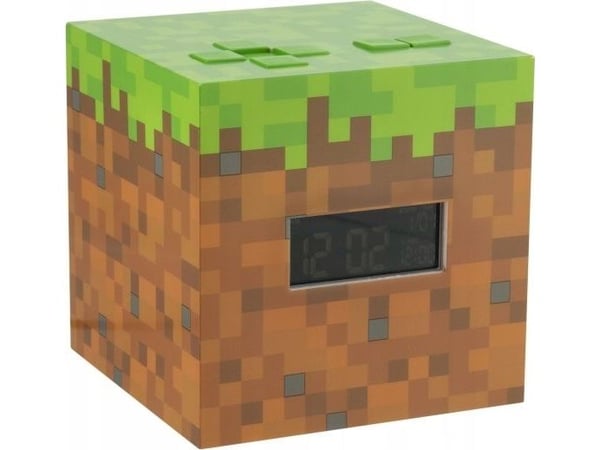 Paladone PP6733MCF, Digitaalinen herätyskello, Minecraft, Kuutio, Ruskea, Vihreä, Poika/tyttö, LED