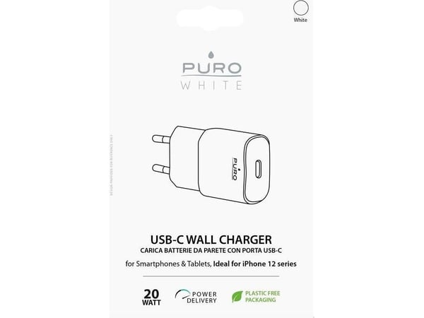 Puro Mini Fast Travel Charger 1x USB-C 3 A (PUR415WHT)