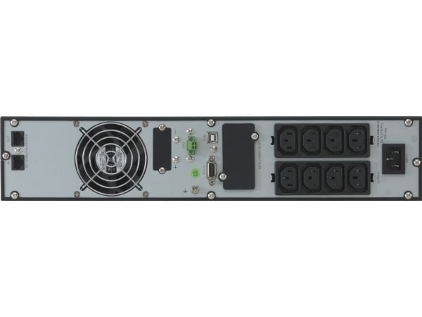 Online USV X1500R - UPS (kan monteres i rack) - AC 230 V - 1500 watt - 1500 VA - 9 Ah - RS-232, USB - utgangskontakter: 8 - 2U - 19"
