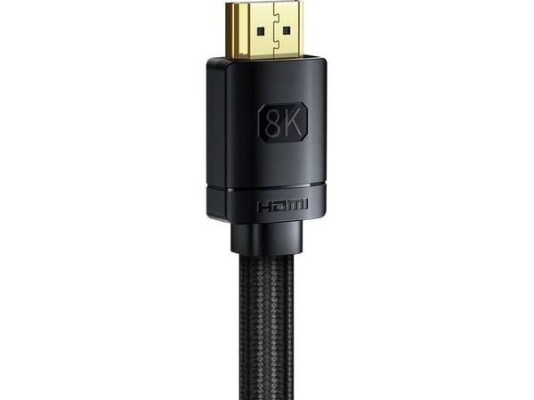 BASEUS - HDMI-kaapeli - HDMI han til HDMI han - 1 m - lajittelu - 4K120 Hz tuki, 8K60 Hz (7680 x 4320) tuki, 2K144 Hz tuki