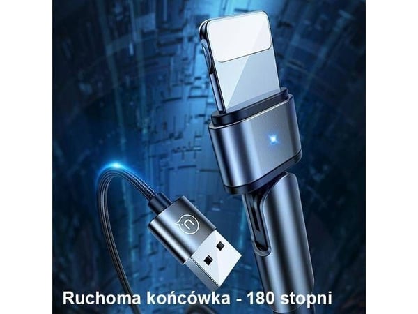 USB-kabel Usams USB-A till Lightning 1 m svart (SJ476USB01)