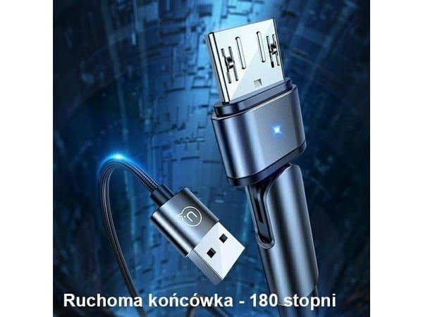 USB-kabel Usams USB-A til microUSB 1 m svart (USA259BLK)