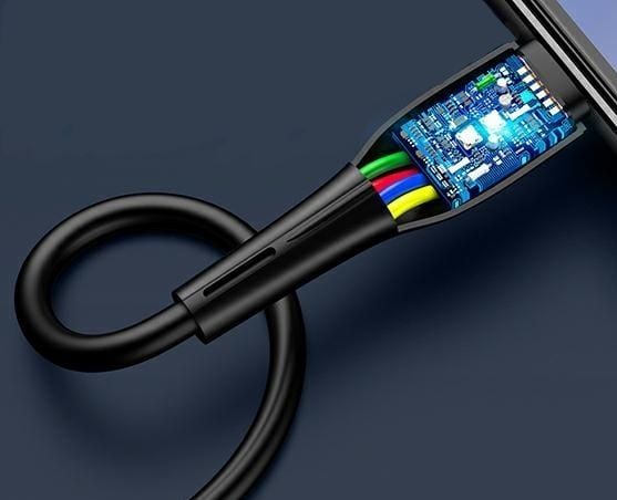 USB-kabel Usams USB-A til microUSB 1 m hvit (SJ375USB02)