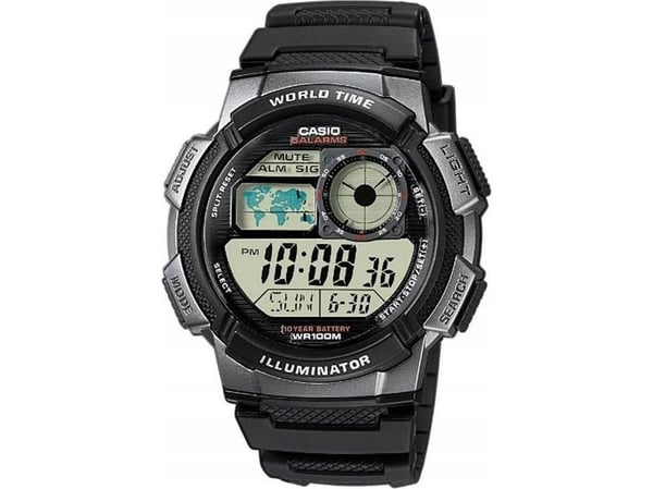 Casio AE-1000W-1BVDF, Vanntett, Elektronisk