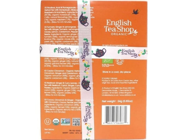 English Tea Shop Super Goodness te-sett 12 teposer (pyramider)
