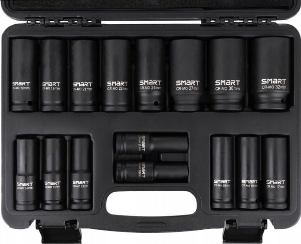 Smart pitkät 1/2" iskupistorasiat 10-32mm 16cz
