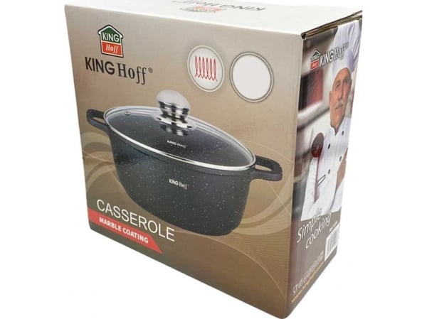 KingHoff KINGHOFF MARBLE CASSEROLE 22cm KH-1594 3.3L