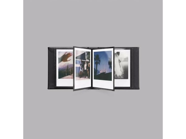Polaroid Photo Album Small Black, Musta, Pahvi, Polyuretaani, 40 arkkia, Täydellinen sidonta, 89 x 108 mm, Musta