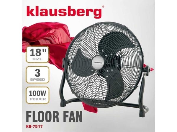 Gulvstående sirkulasjonsvifte, 100 W, Klausberg