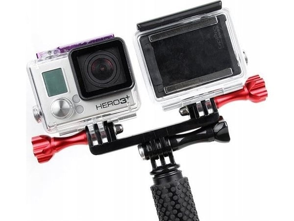 Xrec feste for skinne til to 2 kameraer til GoPro Hero 7 6 5 + 4 3+ 3 2