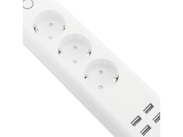 Strømskinne LTC Smart Home 3 uttak 1,7 m hvit (LXU401)