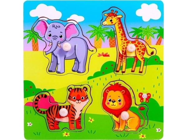 Smily Play Smily Play Trepuslespill ZOO Puslespill 4 stk