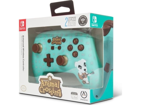PowerA Animal Crossing, Gamepad, Nintendo Switch, Analog/digital, Trådløs, Bluetooth, Brun, Grønn