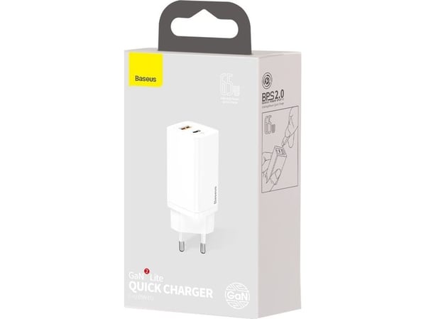 Baseus CCGAN2L-B02, Sisätila, AC, 20 V, Valkoinen