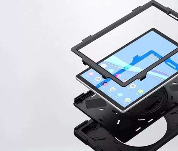 Tablettdeksel Strado Armor med rem og håndtak til Lenovo Tab M10 TB-X306X/X306F (svart) universell